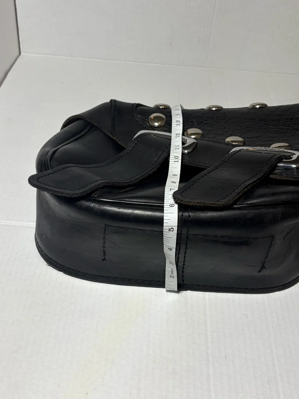 Harley Davidson Vintage 90’s Croc Leather Saddle Bag Riding Bag